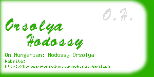orsolya hodossy business card